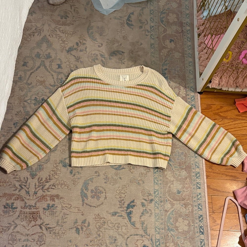 Billabong Cream Striped Sweater
